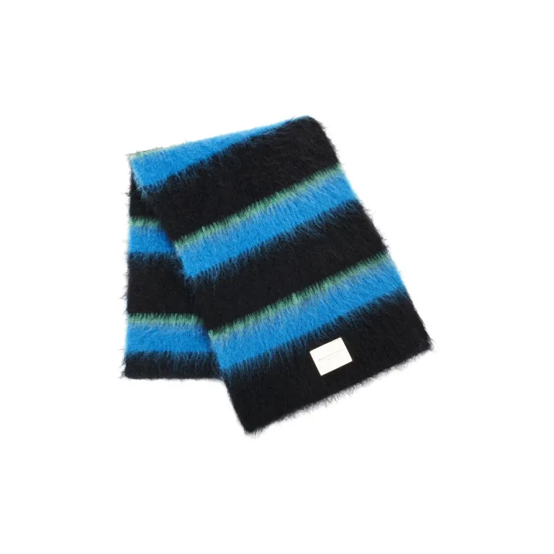 Alexander Wang Knit Scarves Unisex Black/Blue-1
