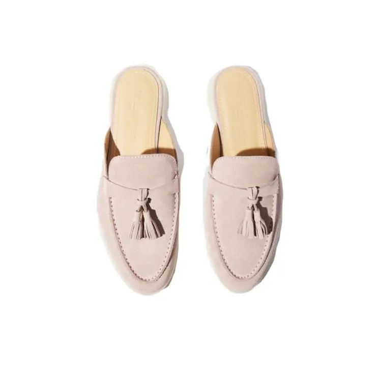 SCAROSSO Lucrezia Tassel Suede Mules Women's-3