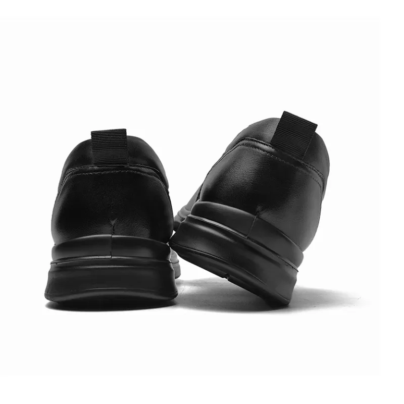AOKANG Dress Shoes Men Low Top Black-4