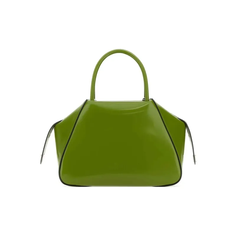 PRADA Calfskin Shoulder Bag Crossbody Bag Handbag Small Size Women's Green-2