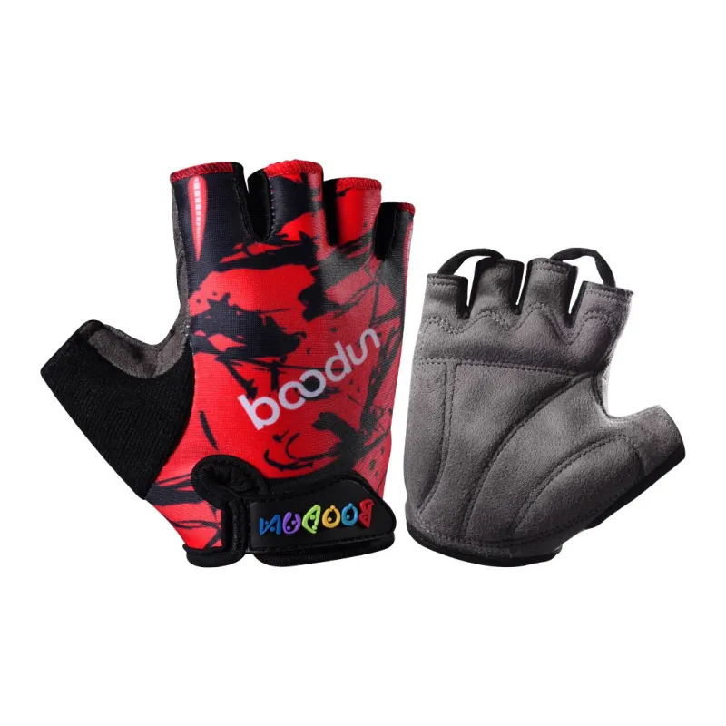 BOODUN Riding Equipment Cycling Glove Outdoor Kids' Lycra Microfiber Towel Fabric Hook and Loop-3