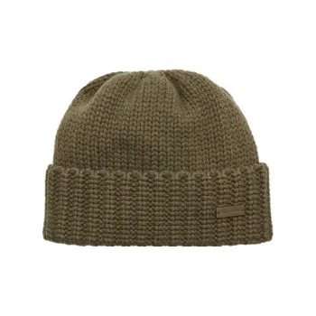 SAINT LAURENT Logo Plaque Knitted Beanie