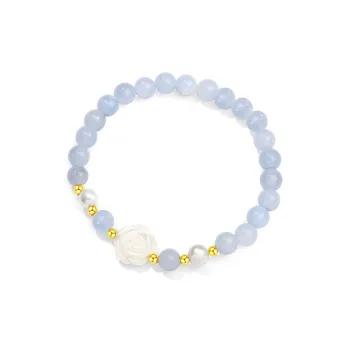 RUOK Pearl Aquamarine Bracelets Women's