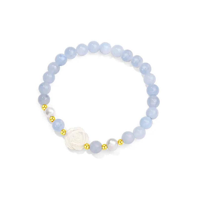 RUOK Pearl Aquamarine Bracelets Women's-0