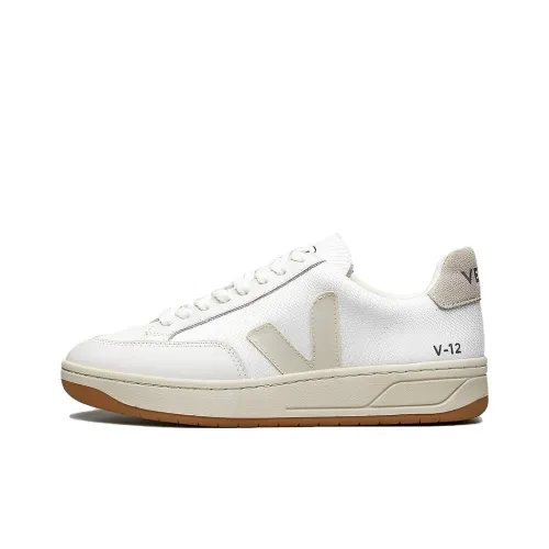 VEJA V-12 Skateboard Shoes Unisex Low-Top White