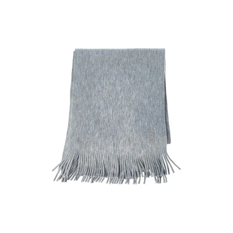 HUGO BOSS Knit Scarves Unisex Light Gray-1