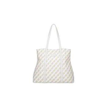 OMTO PVC Tote Bag Shopping Bag Shoulder Bags Women's Milk Tea Brown