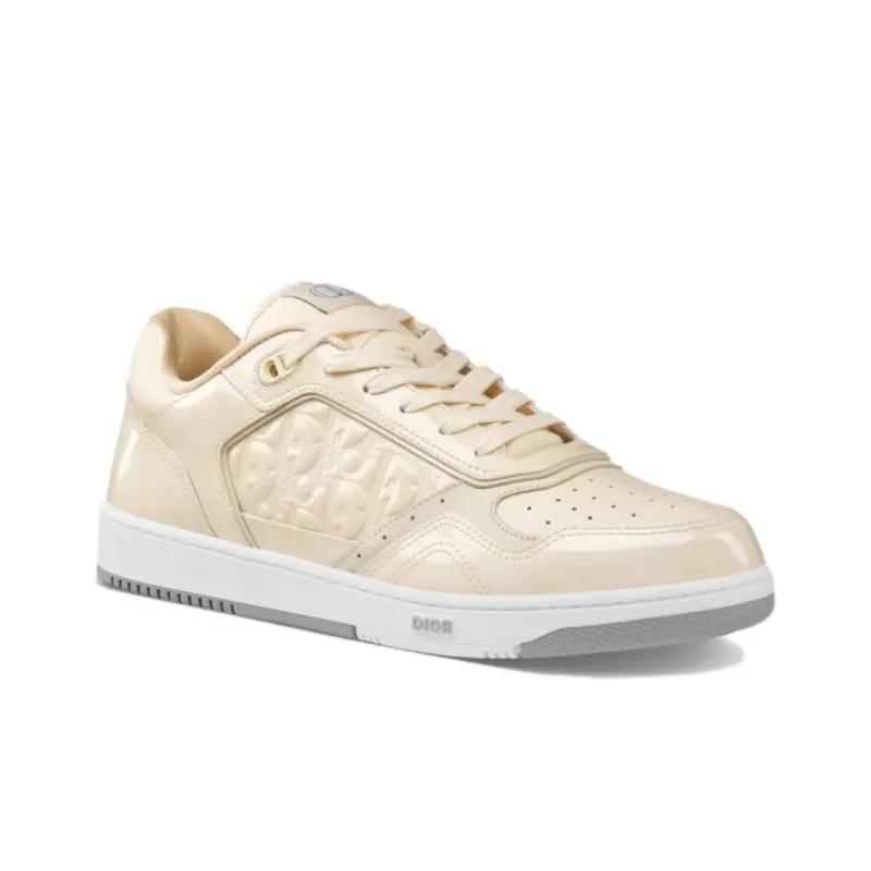 DIOR B27 Low Cream Patent DIOR Oblique Gravity Embbossed-2
