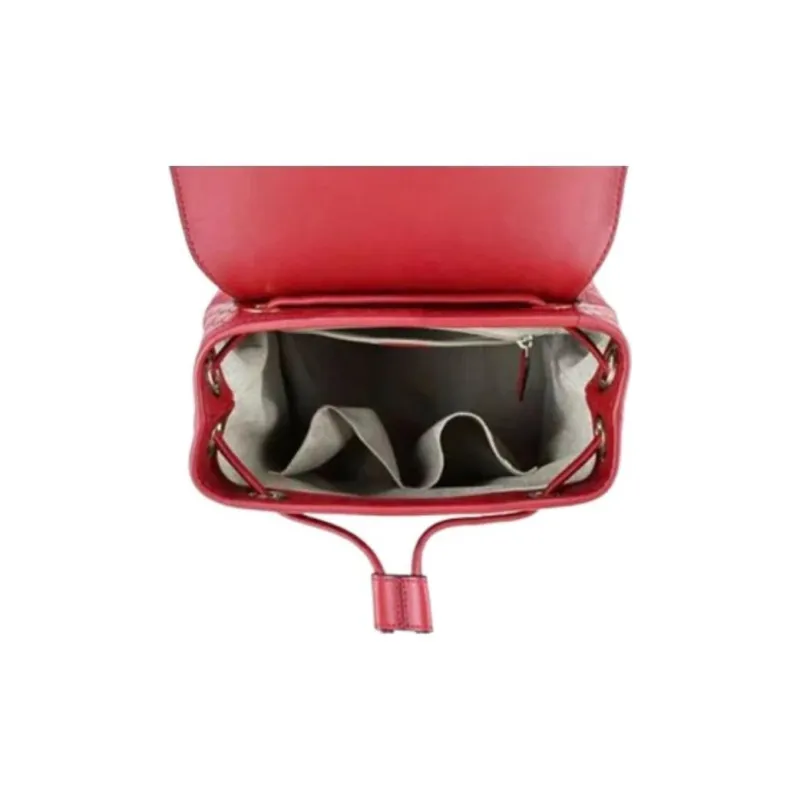 GUCCI Leather Backpack Women's Red-4