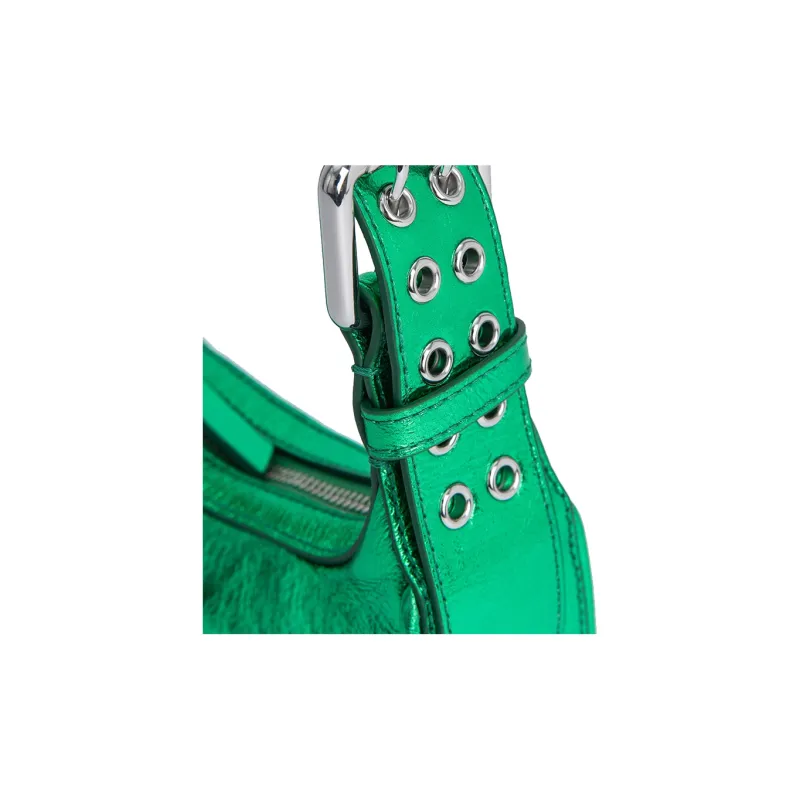 By Far Metallic Zipped Shoulder Bag-2