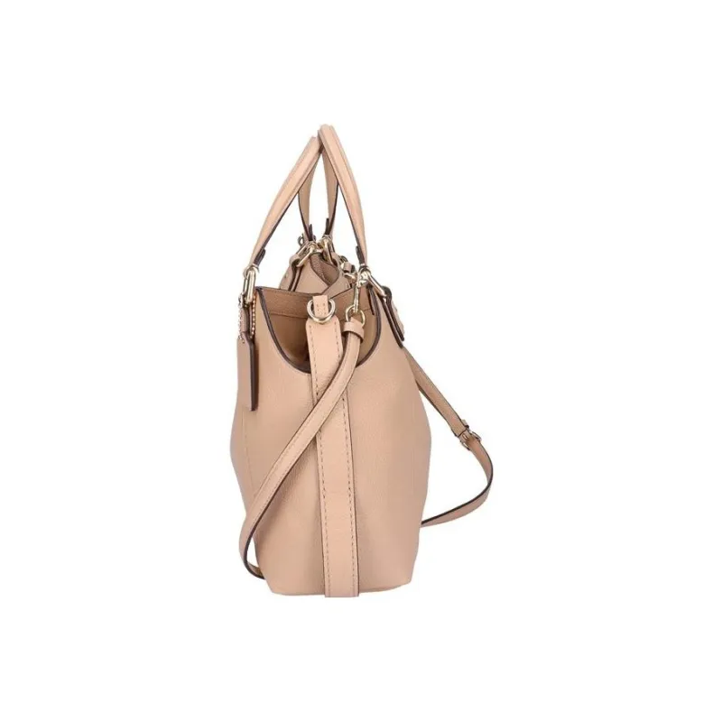 COACH Edie Leather Tote Bag Shopping Bag Handbag Shoulder Bag Large Size Women's Flesh-2