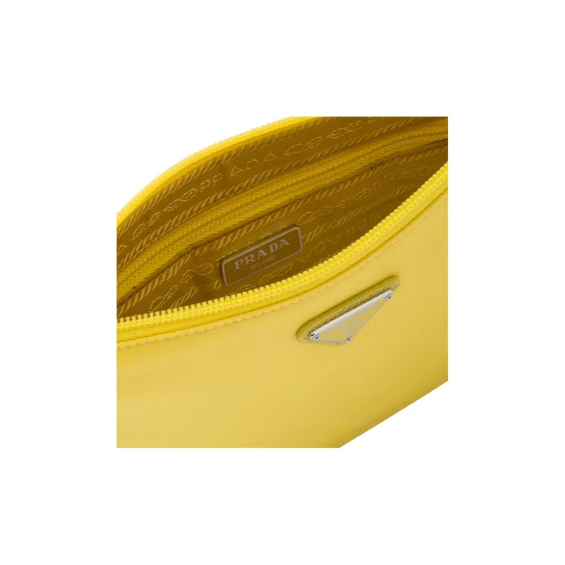 PRADA Recycled Nylon Handbag Shoulder Bag Mini Women's Yellow-4