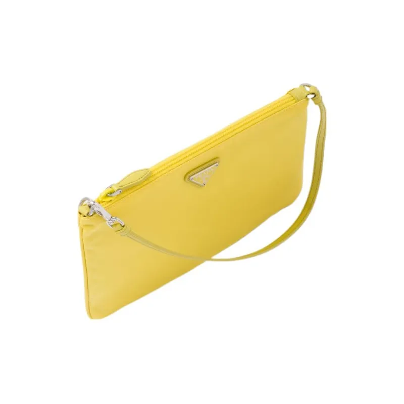 PRADA Recycled Nylon Handbag Shoulder Bag Mini Women's Yellow-1