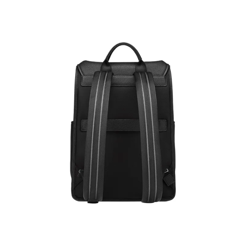 GOLDLION Top Grain Cow Leather Backpack Tubas Men's Black-5