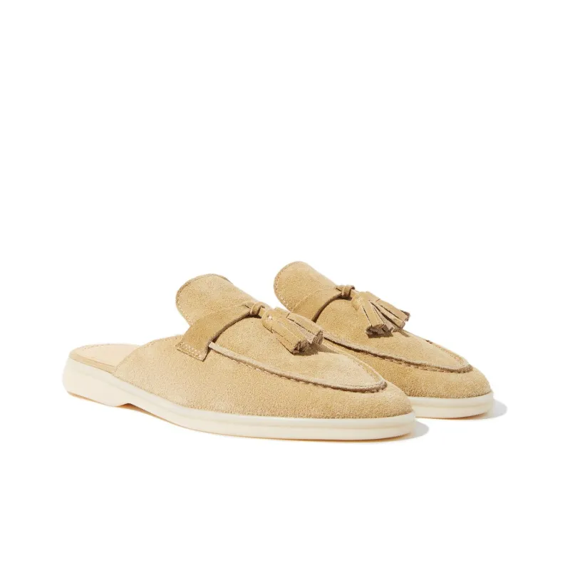 SCAROSSO Tassel/detail Suede Mules Women's-3