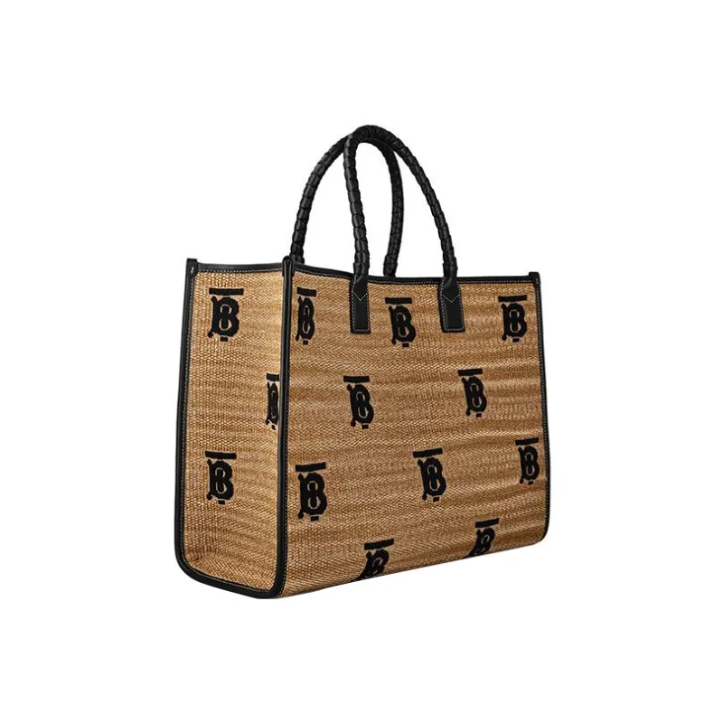 Burberry Medium Freya Tote Natural/Black-2