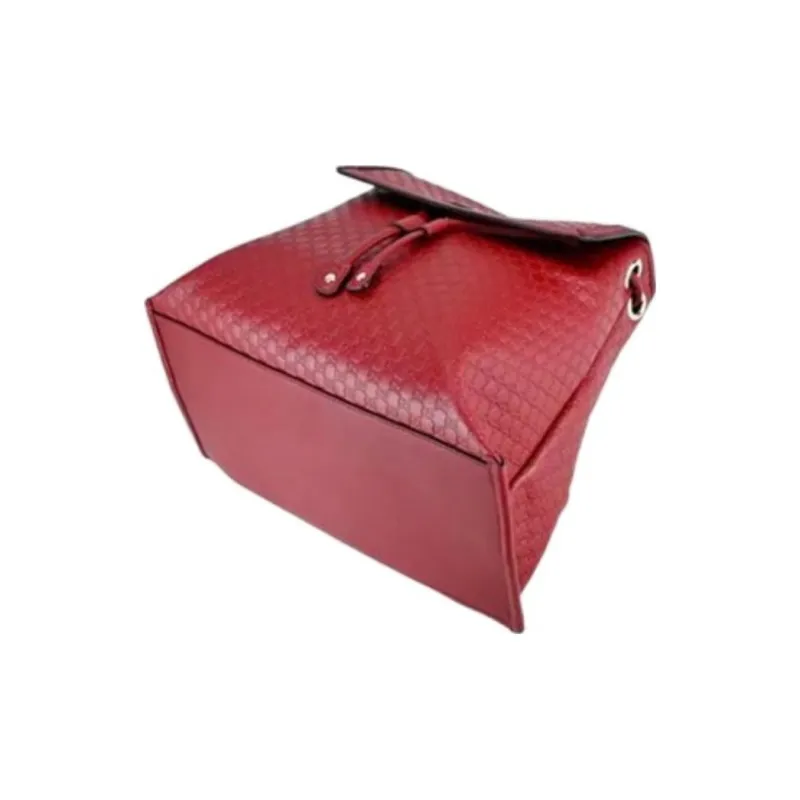 GUCCI Leather Backpack Women's Red-3