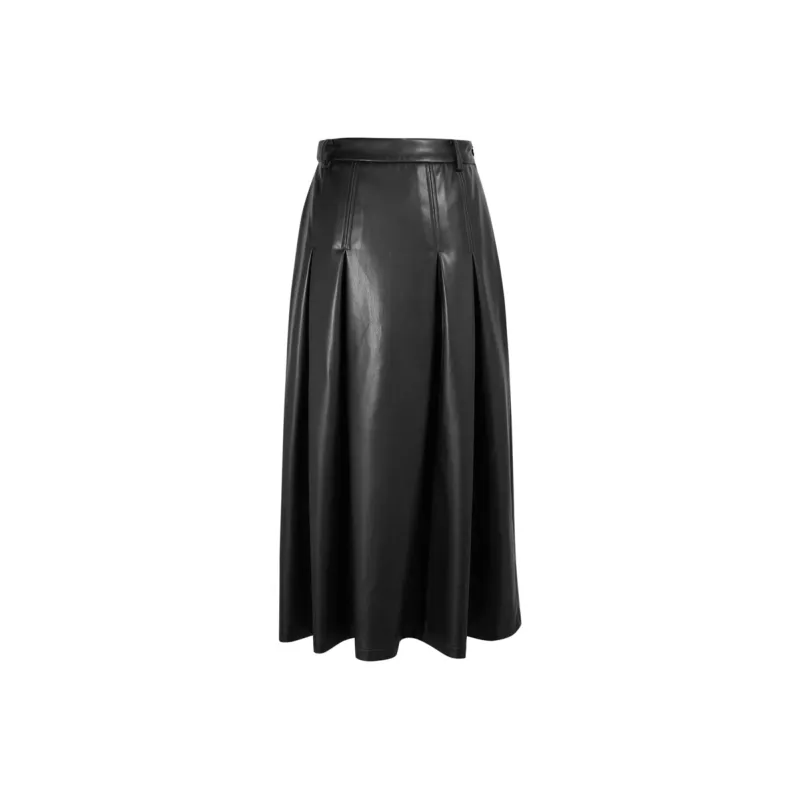 3COLOUR Casual Long Skirts Women's Black-1