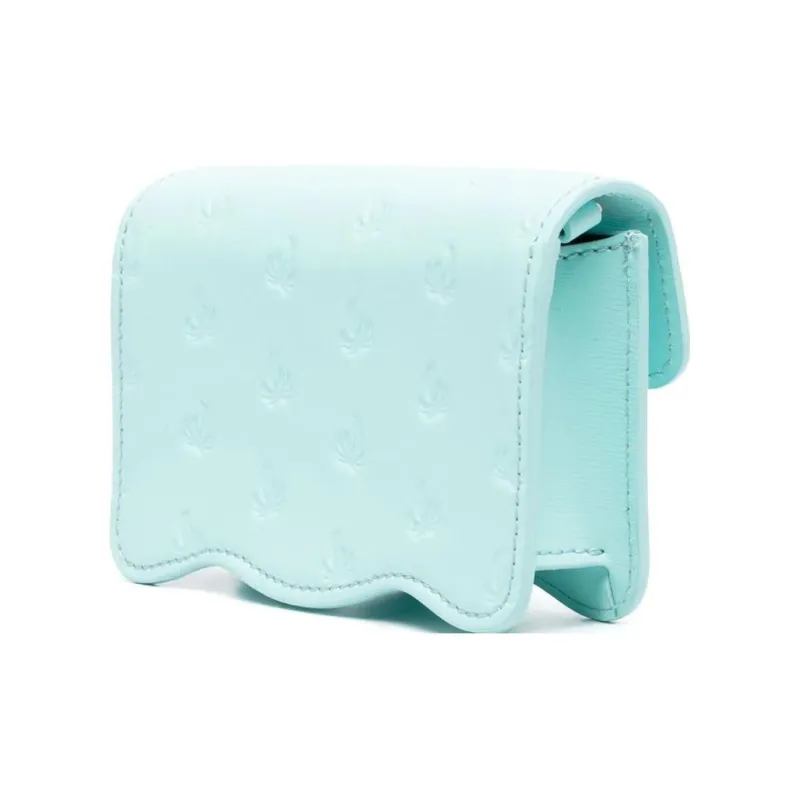 PALM ANGELS Calfskin Shoulder Bag Crossbody Bag Fanny Pack Women's Sky Blue-4