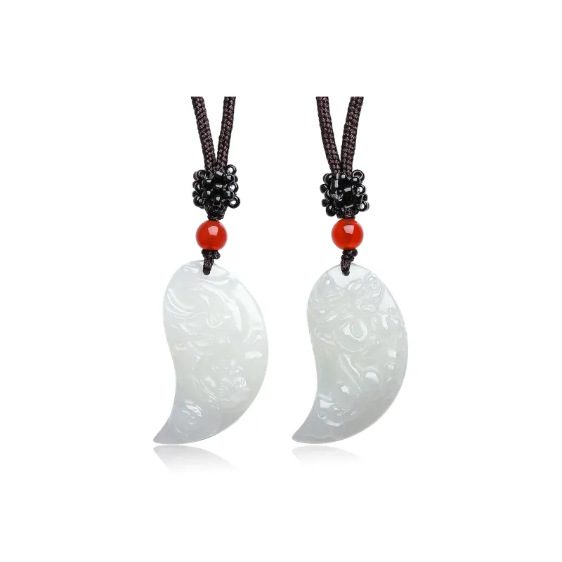 Cuiya Golden Building Necklaces Green Jade Unisex-1