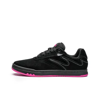 GOLUCK Ant Collection Slip Resistant Cushioning Abrasion Resistant Low Top Skateboard Shoes Unisex Black Pink