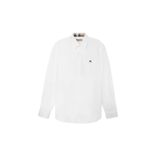 Burberry Stretch Cotton Poplin Shirt White