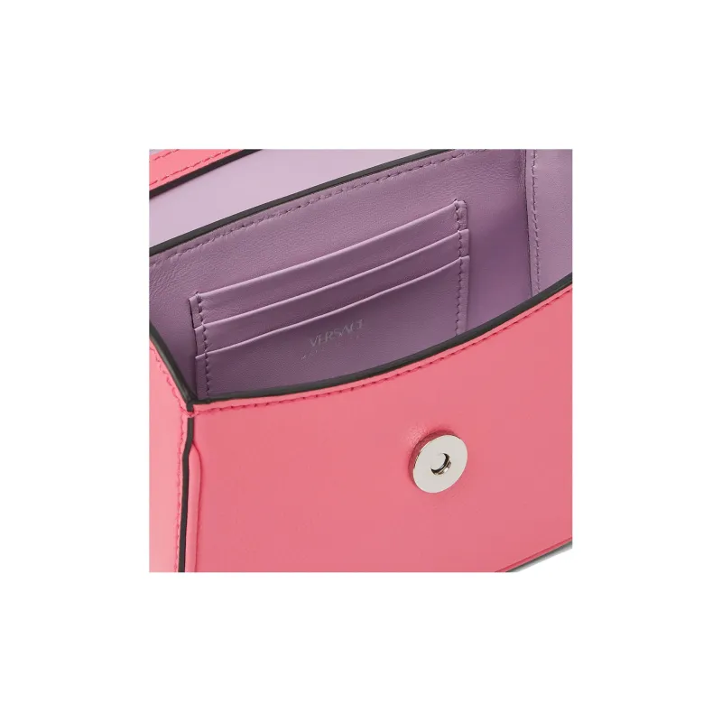VERSACE La Medusa High-quality Leather Shoulder Bag Crossbody Bag Handbag Mini Women's Pink-4