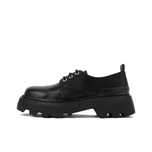 AMI Paris Lace-up Leather Loafers