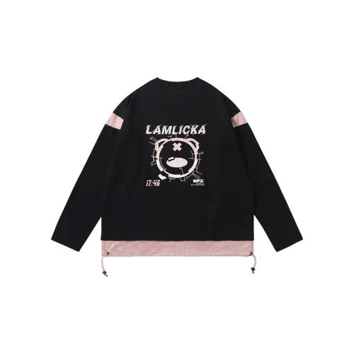 LAMLICKA T-Shirts Unisex Black