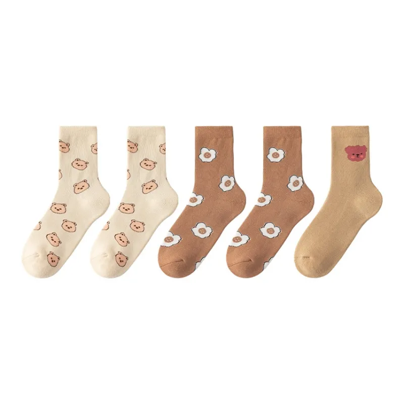 MIIOW Mid Calf Socks Women's 5 Pack-1