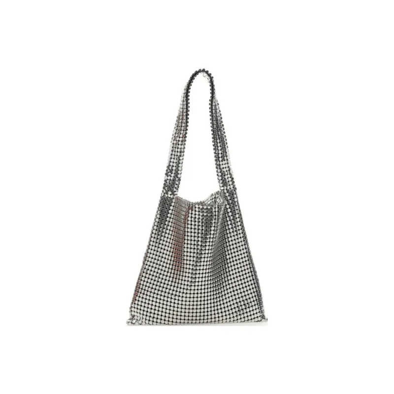 Paco Rabanne Metallic Aluminum Shoulder Bag Women's Silver-1