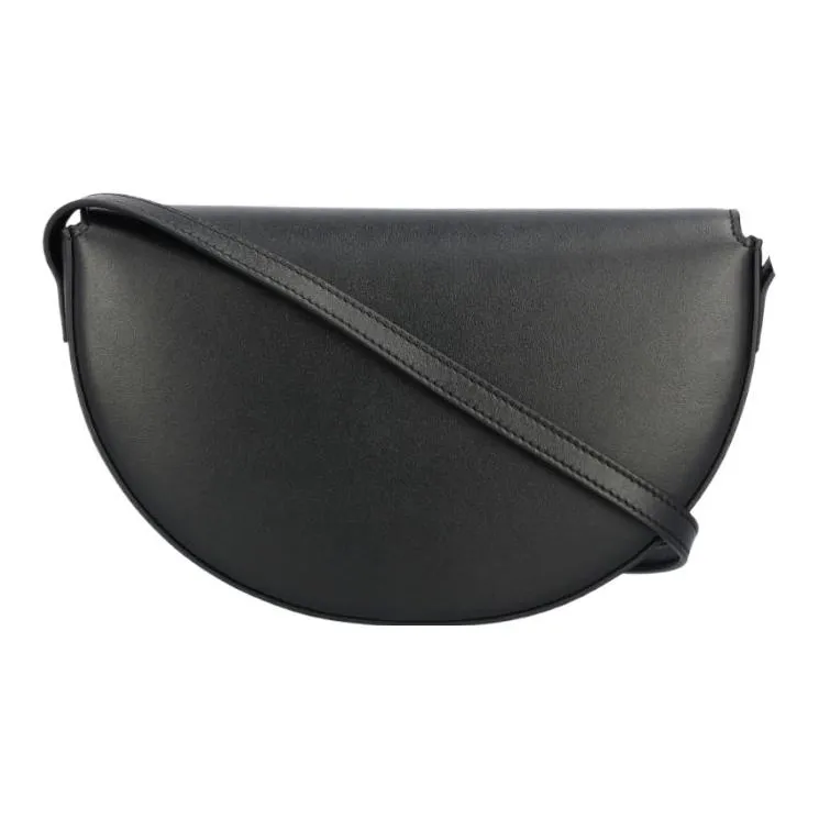 CELINE BesaceTriomphe Smooth Cow Leather Saddle Bag, Crossbody Bag, Shoulder Bag Women's Black-2
