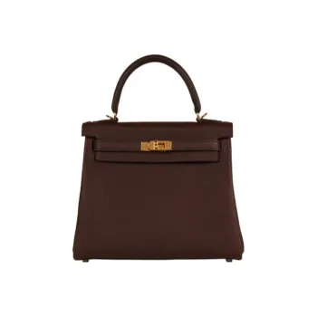 HERMES Kelly Togo Calfskin Kelly Bag Handbags Women's Saddle Red