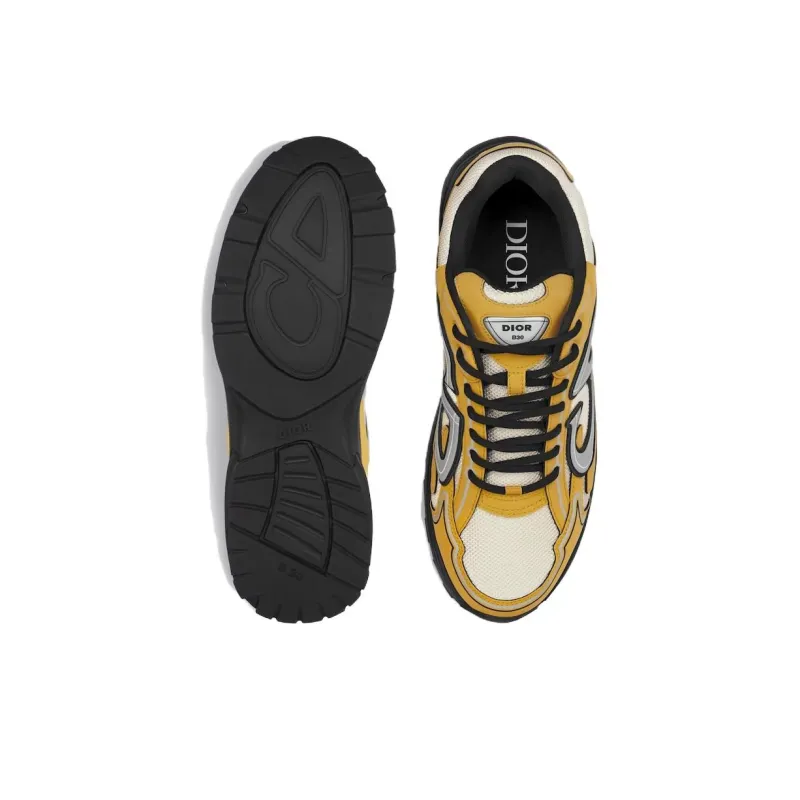 DIOR B30 Cream Mesh Yellow Technical Fabric-5