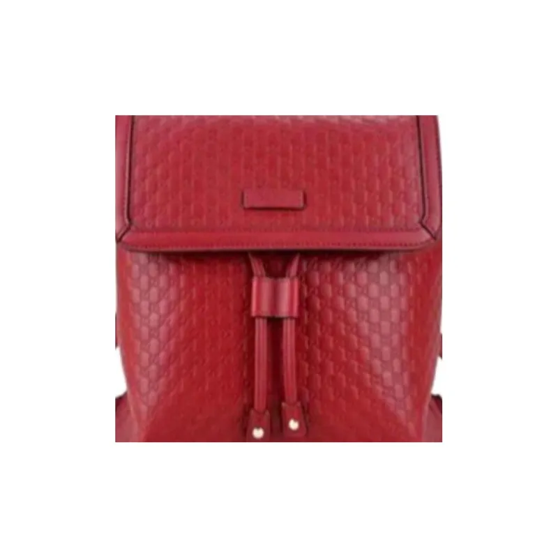 GUCCI Leather Backpack Women's Red-5