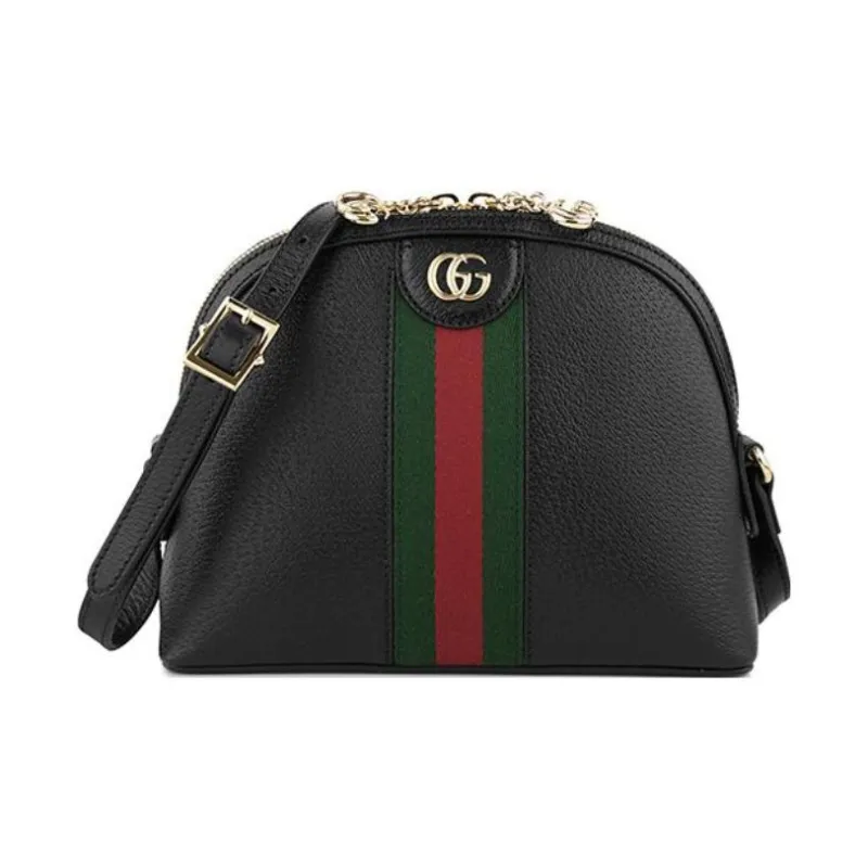 GUCCI Ophidia Leather Dome Bag Crossbody Bag Shoulder Bag Women's Blue-0