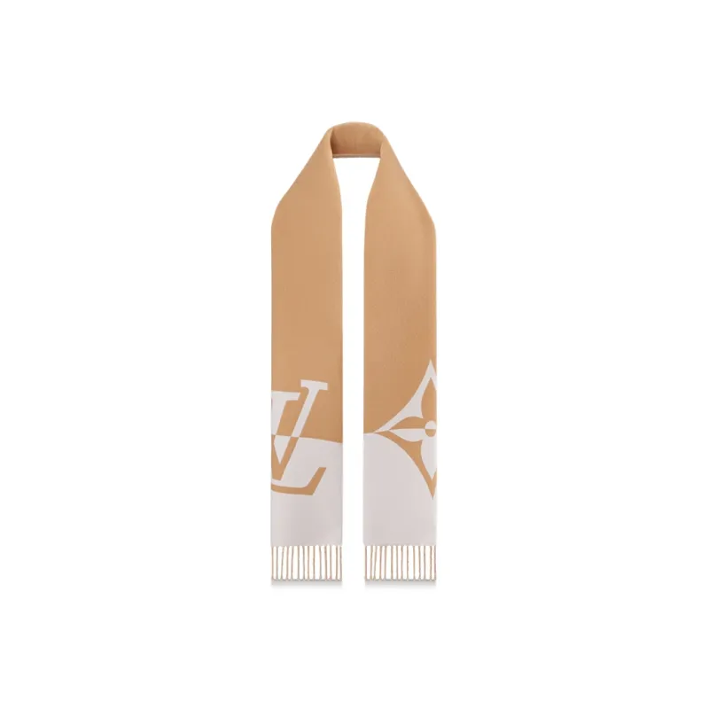 LOUIS VUITTON GRAPHIC DUAL Knit Scarves Men's Umber-1