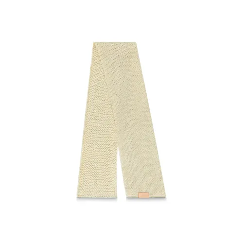 LOUIS VUITTON Knit Scarves Women's Light Yellow