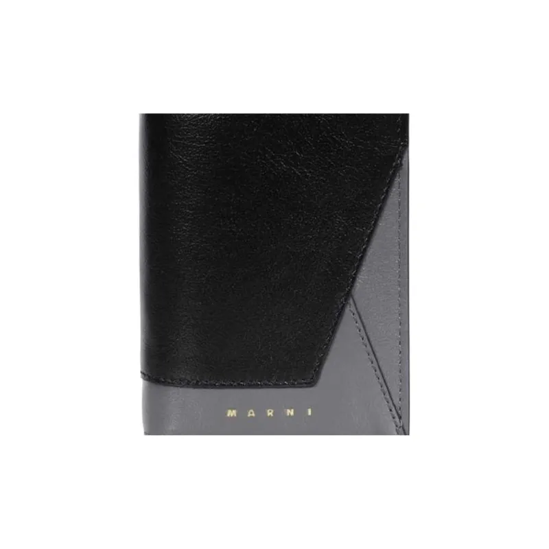 MARNI Leather Wallet Regular Women's Black-5