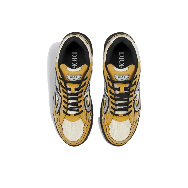 DIOR B30 Cream Mesh Yellow Technical Fabric-3