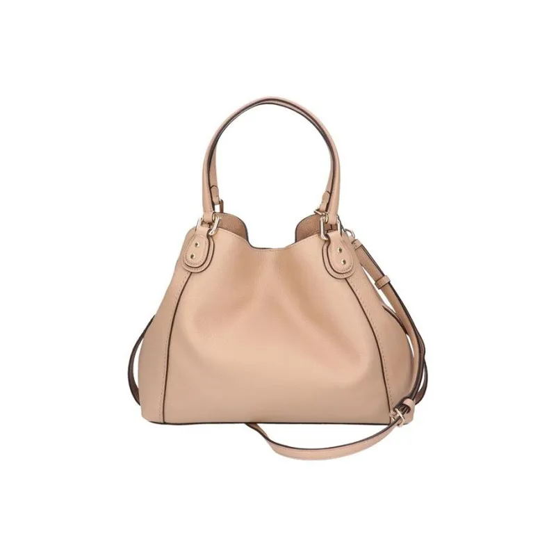 COACH Edie Leather Tote Bag Shopping Bag Handbag Shoulder Bag Large Size Women's Flesh-3