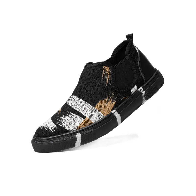 YEDANI Low Top Canvas Shoes Men's Black-1