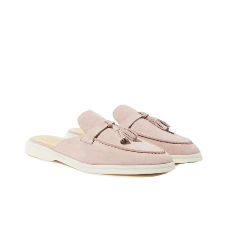 SCAROSSO Lucrezia Tassel Suede Mules Women's-2