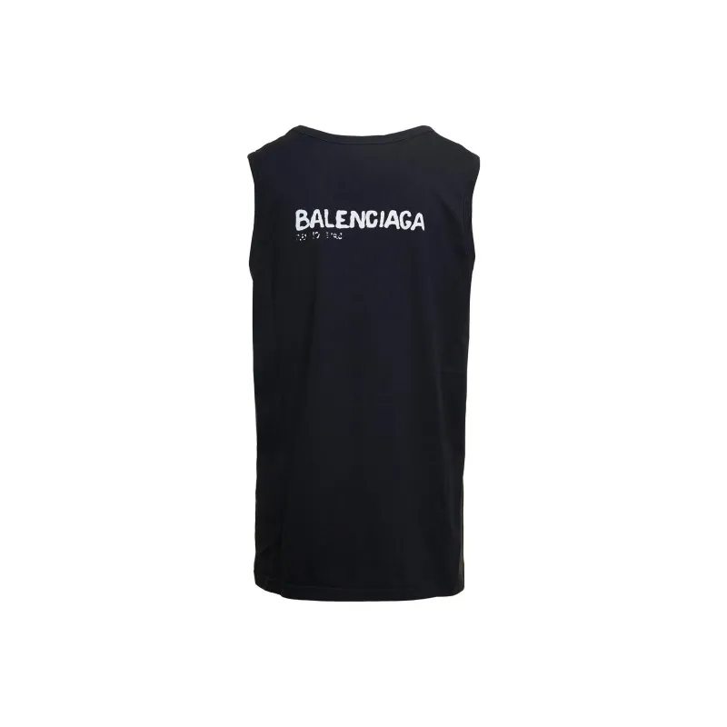 Balenciaga Tank Tops Regular Fit Men's Black-1