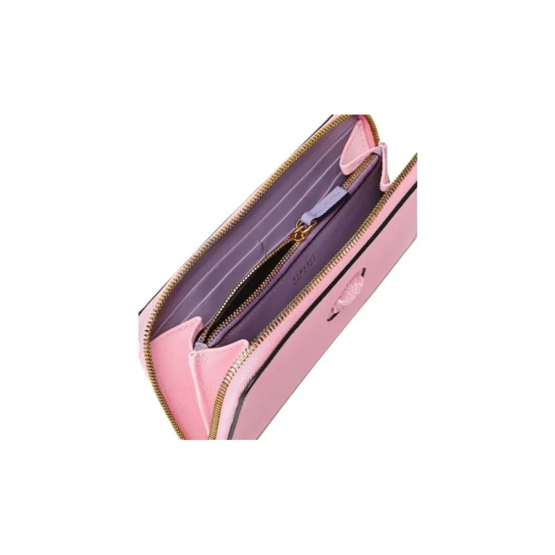VERSACE La Medusa Leather Patchwork Calfskin Wallet Regular Women's Pink-3