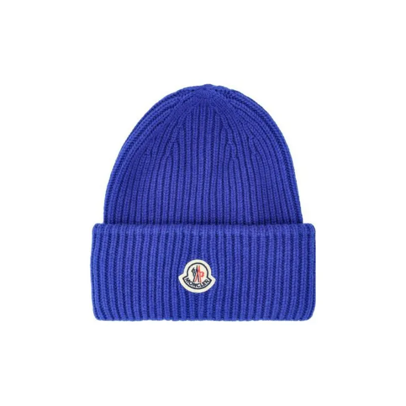 Moncler Logo patch Ribbed knit Beanie-0