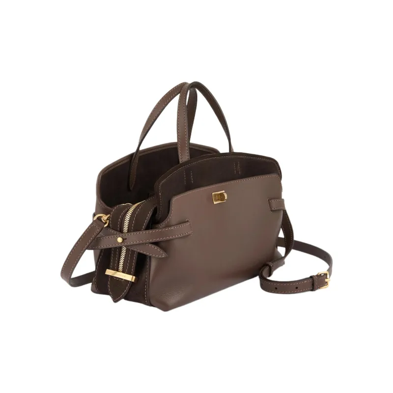 Anya Hindmarch Calfskin Shoulder Bag Crossbody Bag Handbag Women's Coffee-1