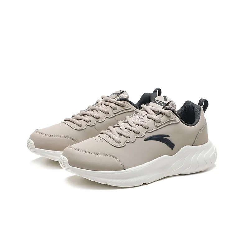 Anta Running Collection Abrasion Resistant Low Top Running Shoes Men's Gray-2