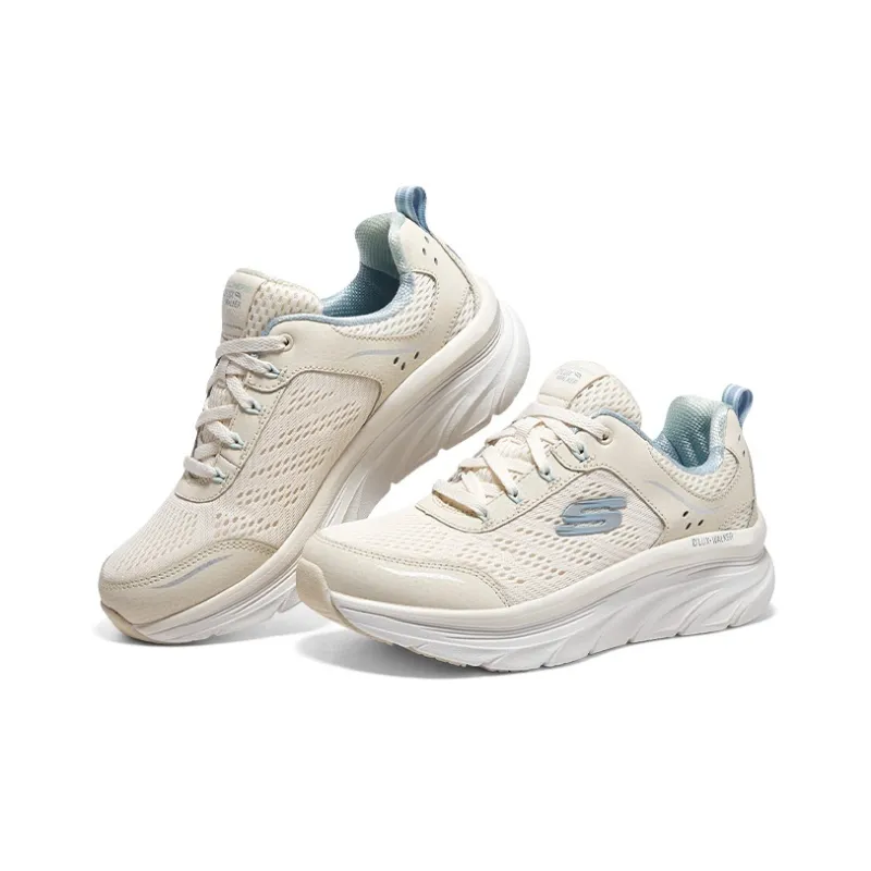 Skechers D'lux Walker Slip Resistant Lightweight Cushioning Low Top Casual Shoes Women's Natural Blue-2