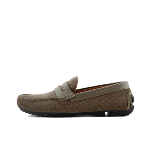 EMPORIO ARMANI Perforated Suede Loafers